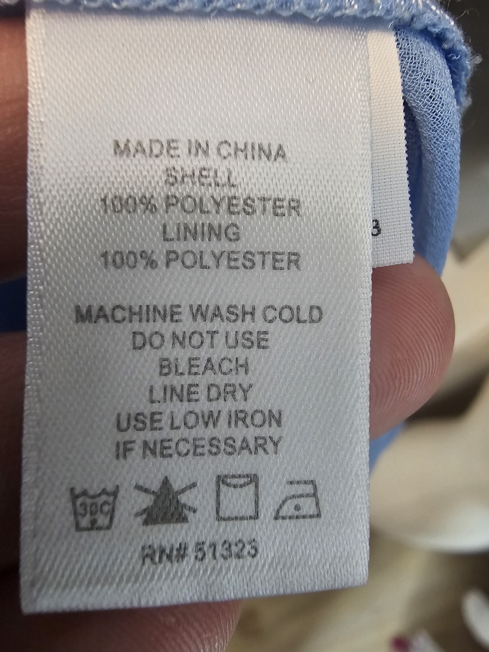 1. State Soft Blue Button-Front Smocked Blouse - Picture 8 of 8